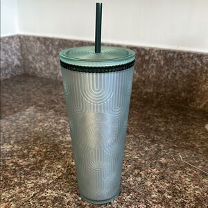 Starbucks Teal Tumbler with Straw